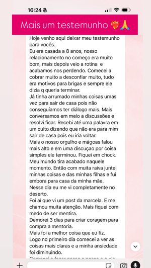 Print de relato fornecido 4