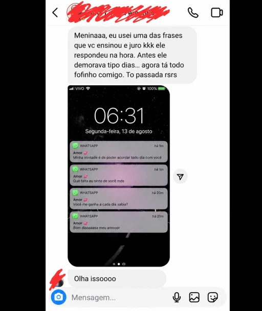 Print de relato fornecido 7